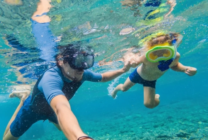 how to teach kids to snorkel