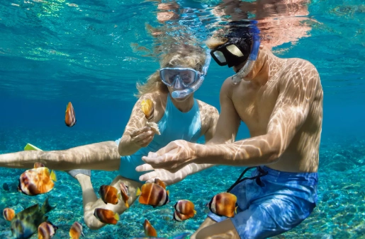 group snorkeling gear