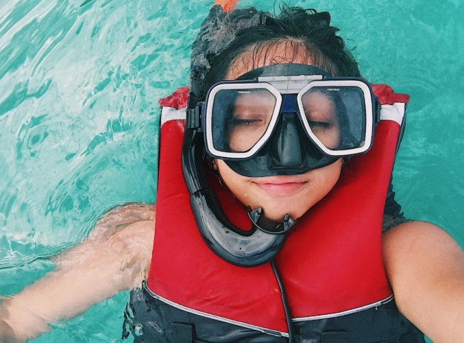 kids snorkel set safety