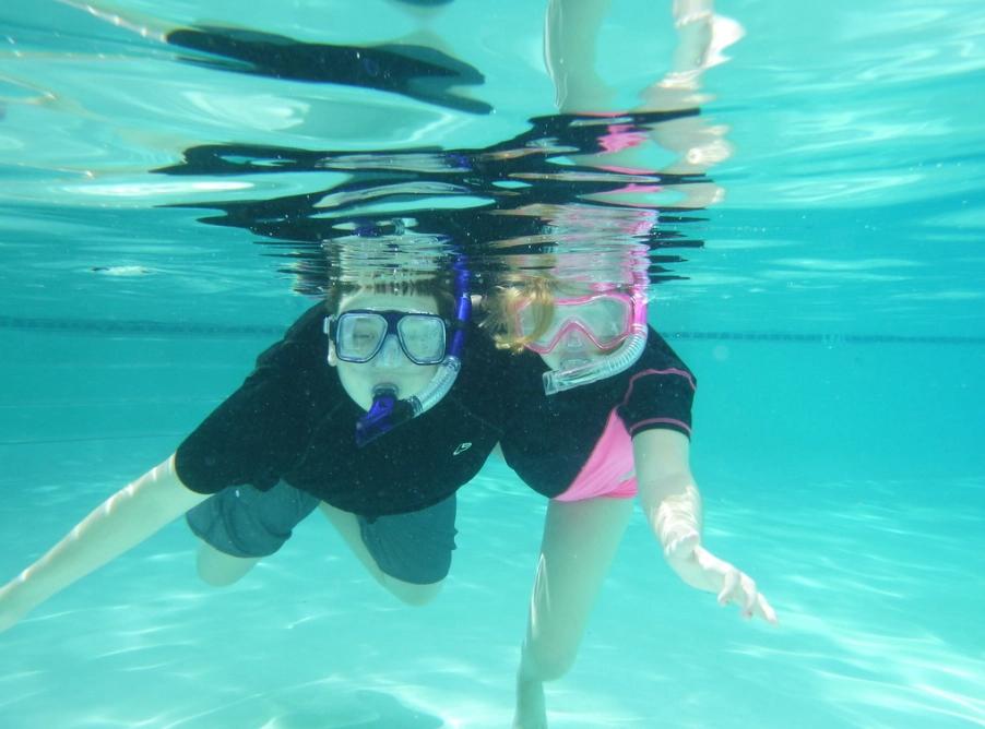 pool snorkeling practice